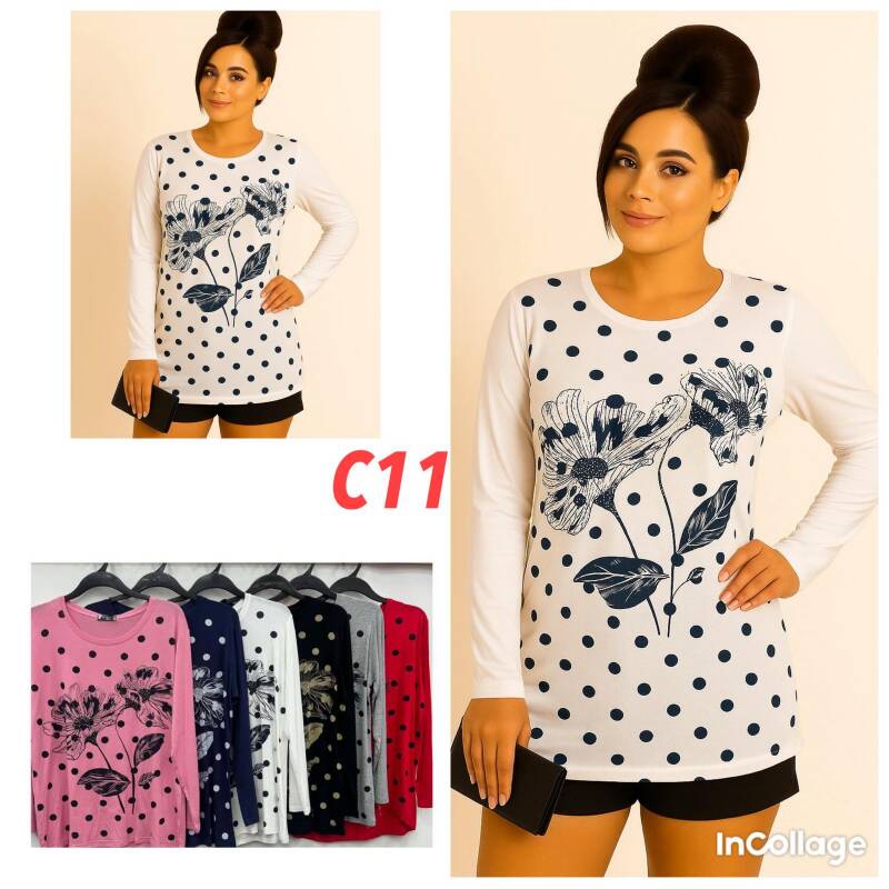 Bluzki damskie Roz XL-3XL, Mix Kolor .Paczka 10 szt
